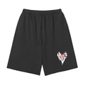 Snow Washed Raw Hem Shorts