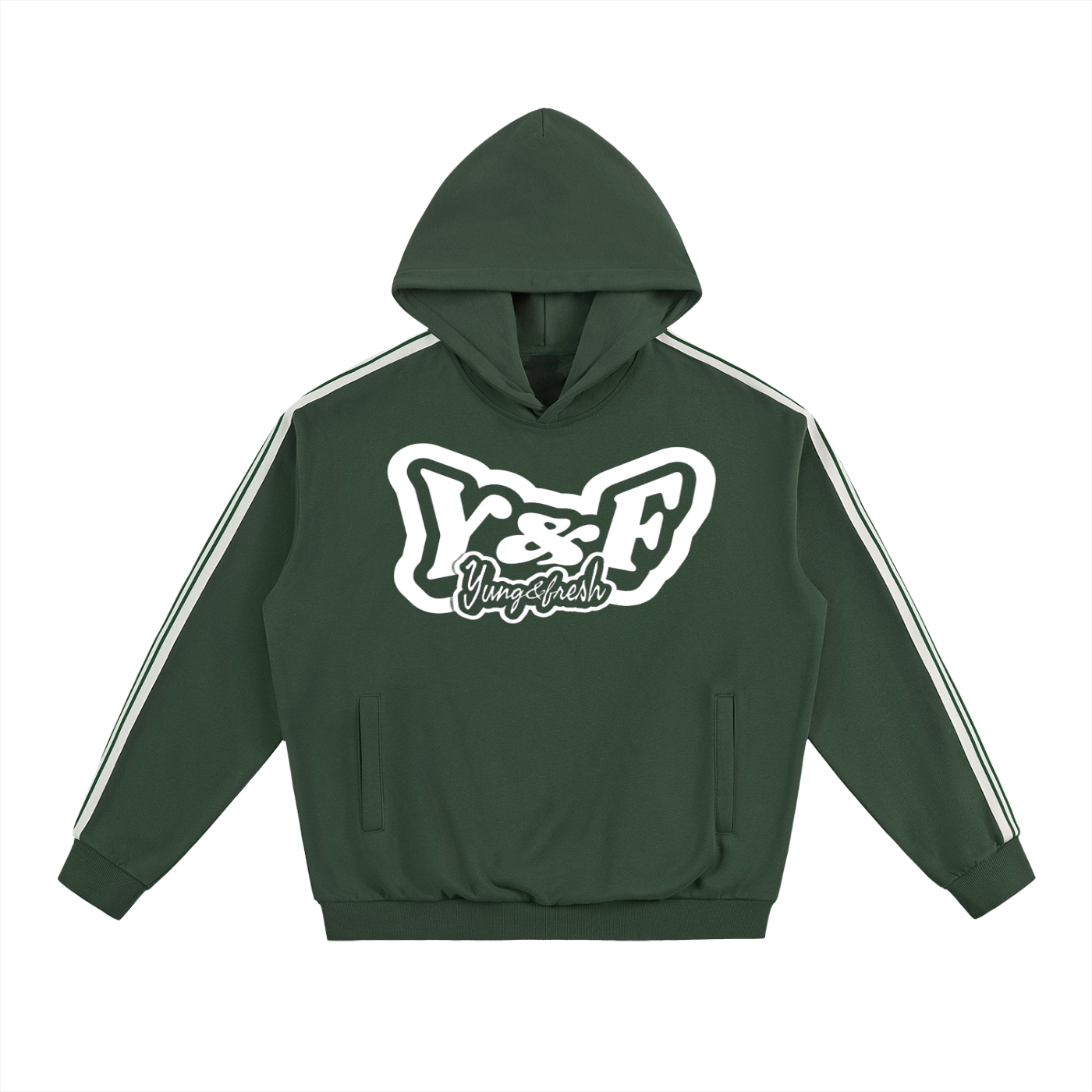 Side Stripe Drop-Shoulder Hoodie