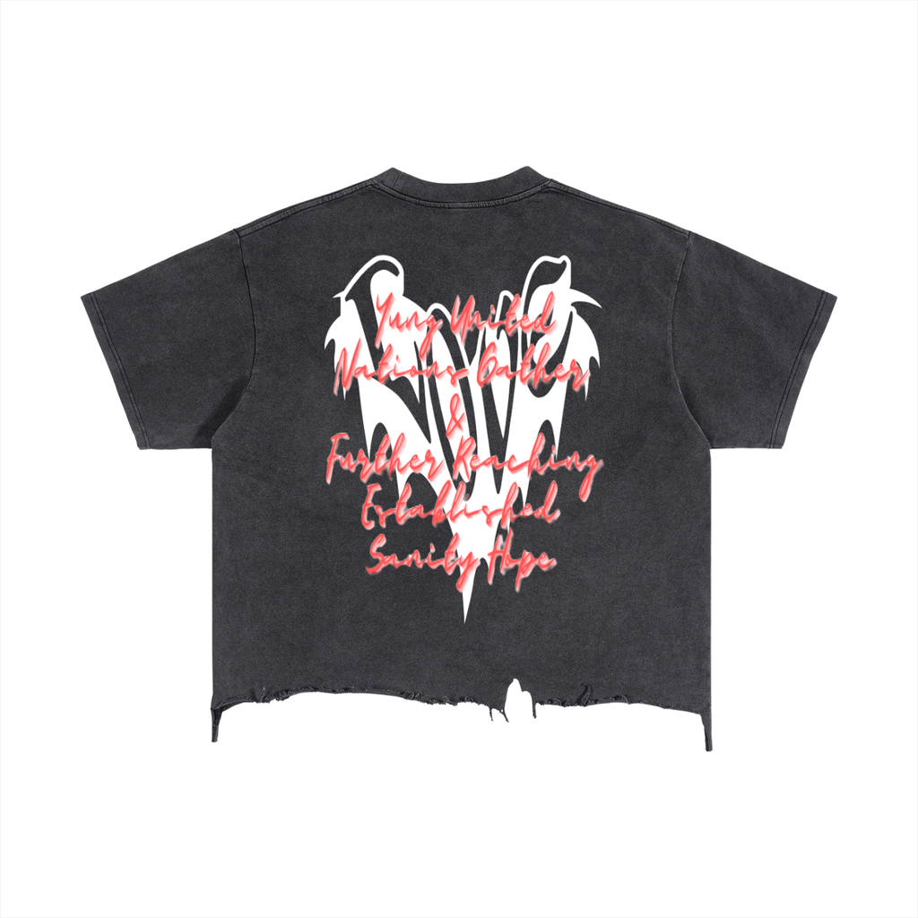 Vintage Wash Boxy Distressed Hem T-Shirt