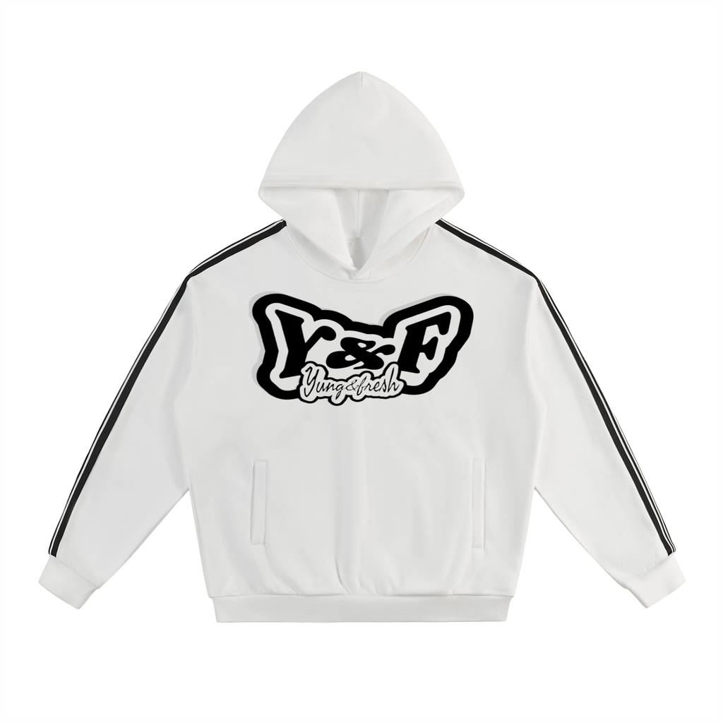 Side Stripe Drop-Shoulder Hoodie